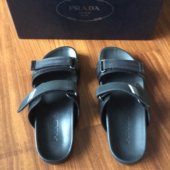 Prada double strap men’s leather sandals - Picture 6 of 8
